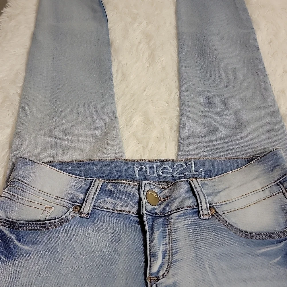 𝅺RUE 21 low rise jegging freedom flex denim jeans size 3/4 regular - Picture 4 of 11